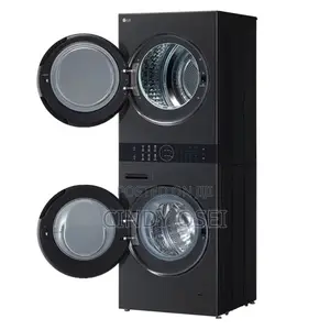 13/10kg Lg Washtowertm With Centre Controltm, Black Steel Color