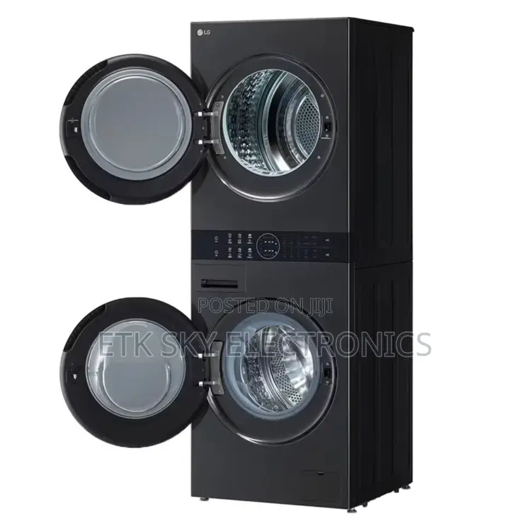 13/10kg Lg Washtowertm With Centre Controltm, Black Steel Color