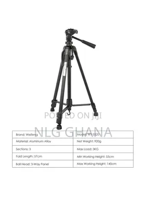 Aluminum Alloy Tripod With Three-Way Panel Ball Head. Tvx6959