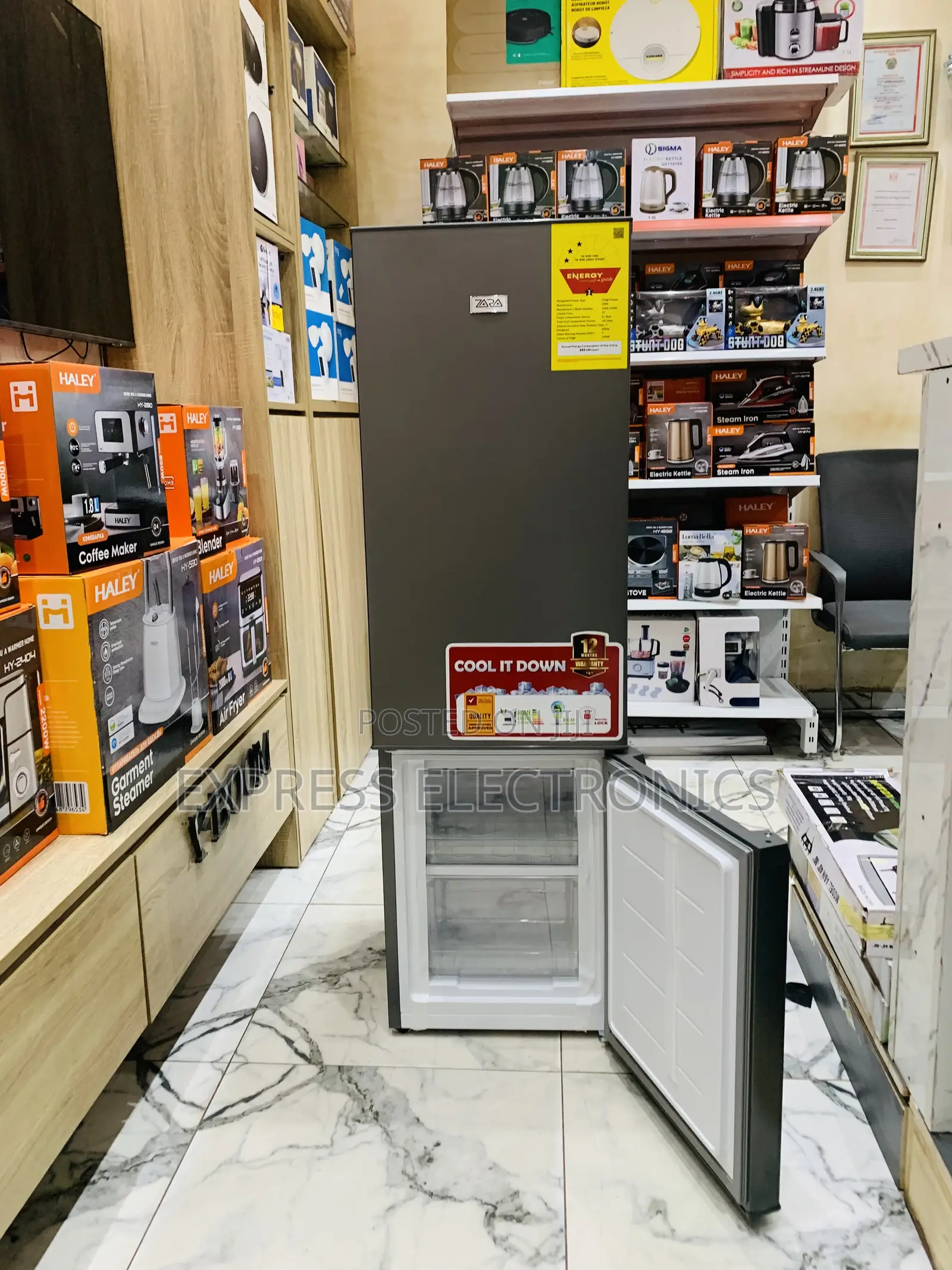 Text Us for Your Zara 240bf Double Door Fridge 161l