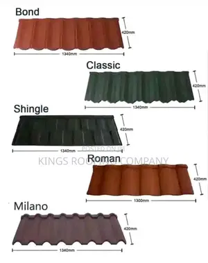 Multiple Colors of Euro Roofing Tiles