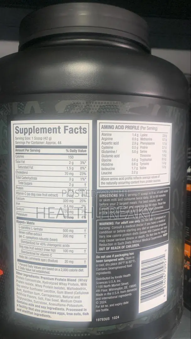 Protein Muscletech Whey Protein Ripped Lean Muscle Builder