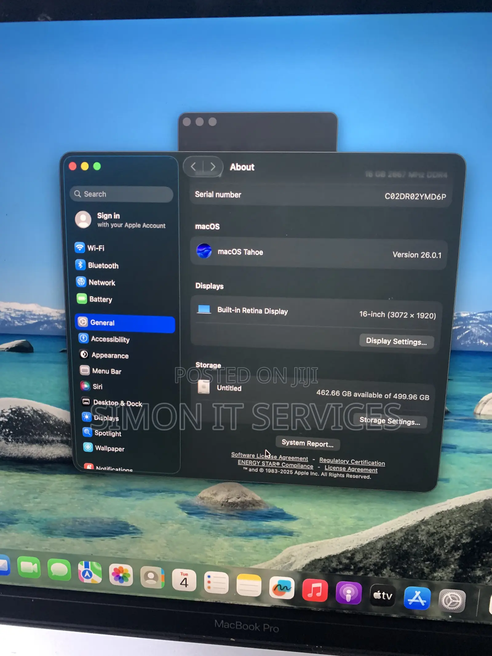 Laptop Apple MacBook Pro 2019 16GB Intel Core i7 SSD 512GB
