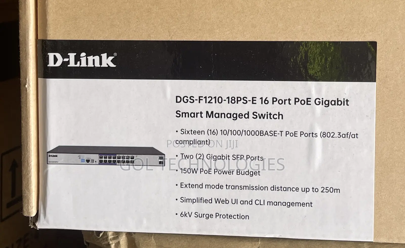 Dlink DGS-F1210-18ps-E 16 Port Poe Gigabit Smart Managed Switch