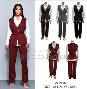 3piece Sleeveless Suit for Ladies