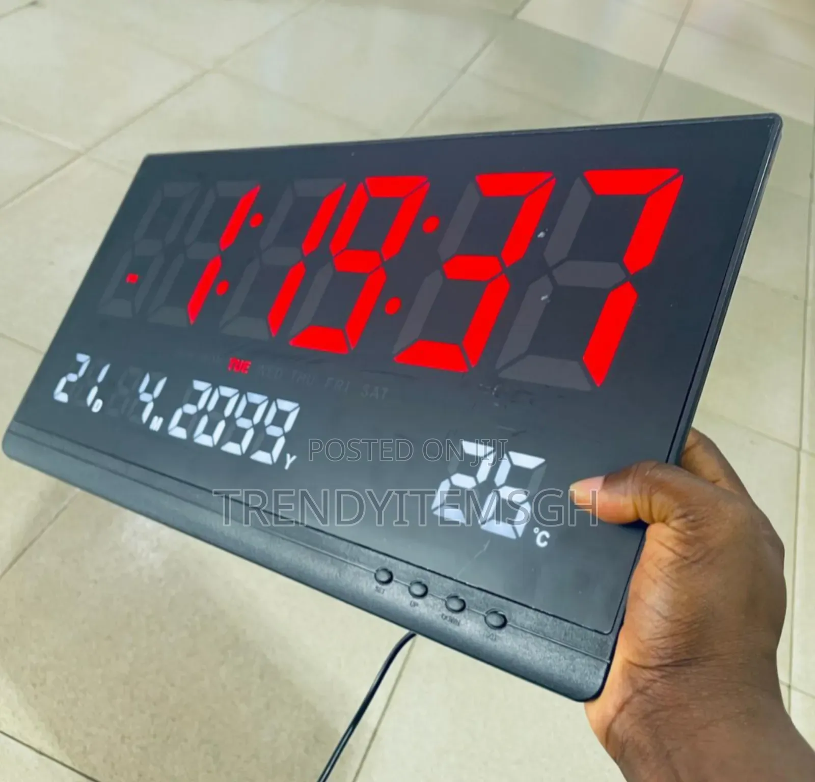 Large Digital Wall Mounted Clock Display