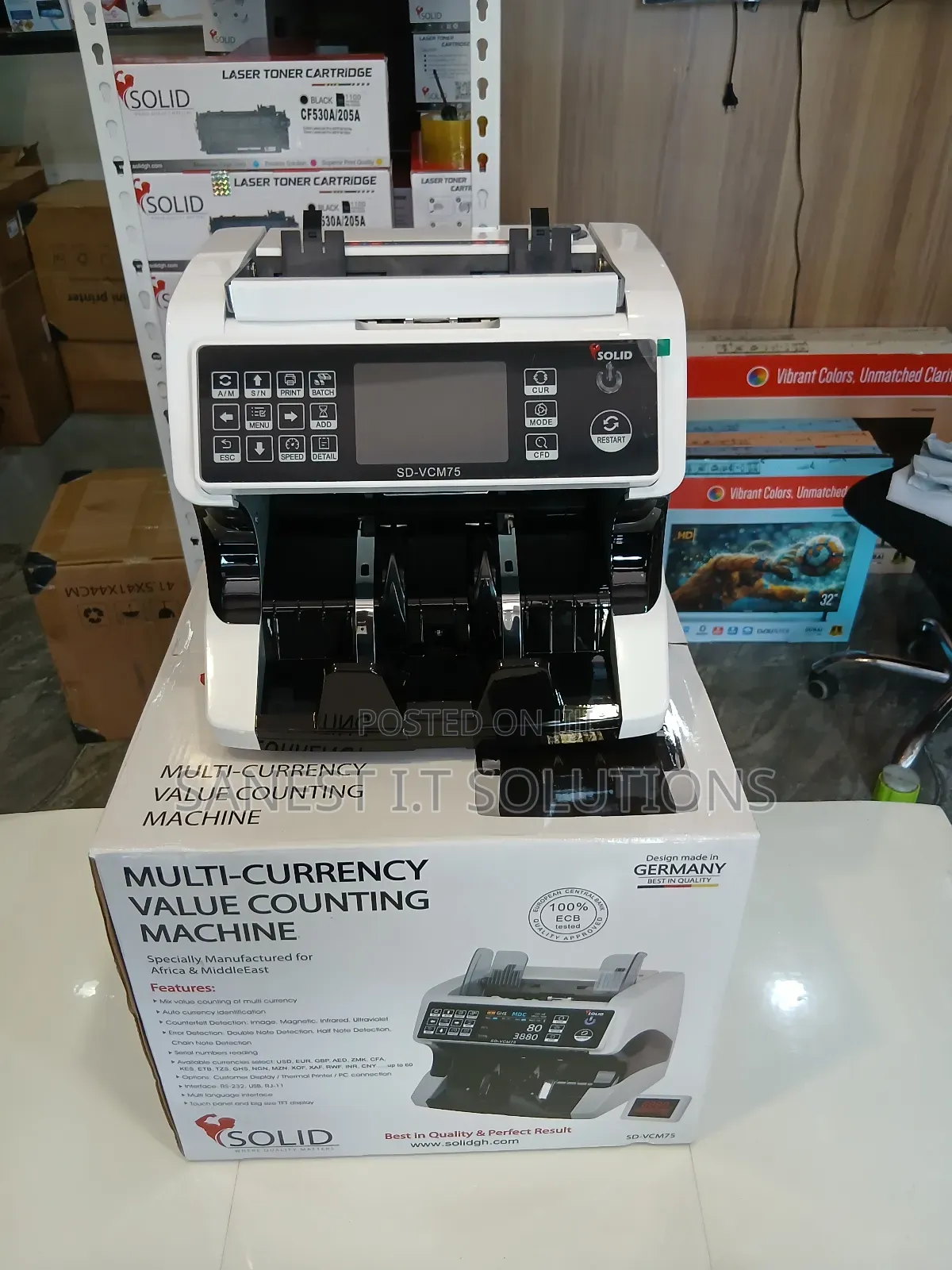Solid Multi Currency Mixed Value Money Counting Machine