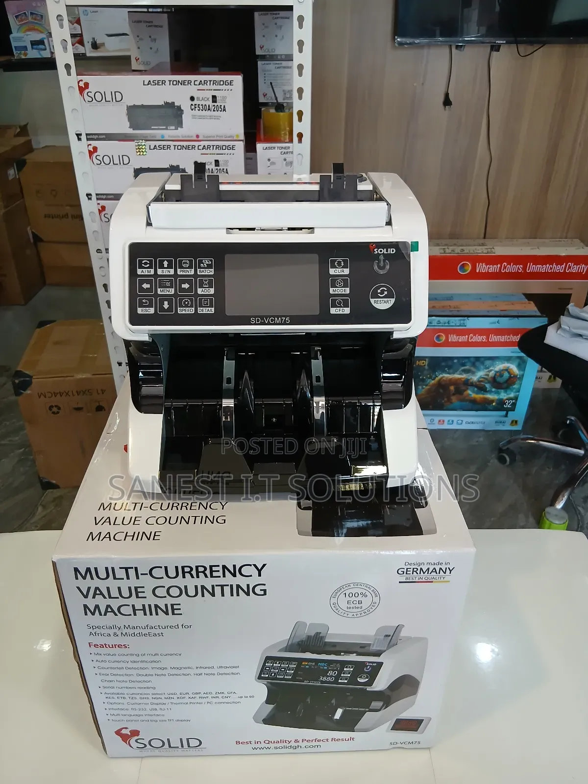 Solid Multi Currency Mixed Value Money Counting Machine