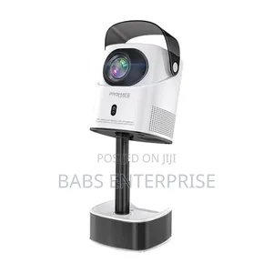 Promate Beamer-a250 4k Ultra Hd Wireless Lcd Projector Speaker & Stand