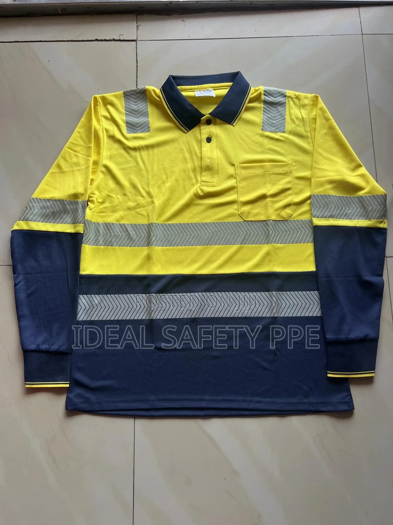 Reflective Work Shirt Long-sleeve Safety Shirt