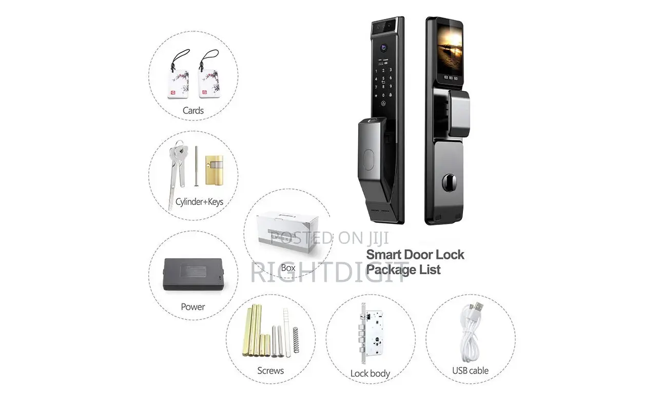 Tuya Smart Door Lock 3d Face Recognition Outdoor