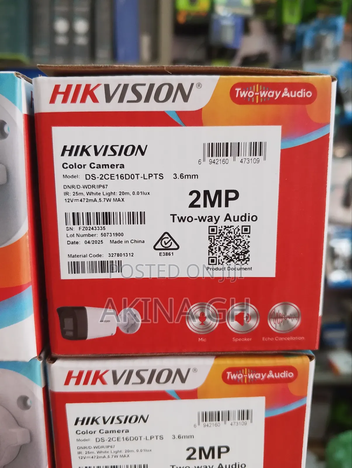 Hikvision 2 Way Audio 2mp Analog Camera Ds-2ce16d0t-LPTS