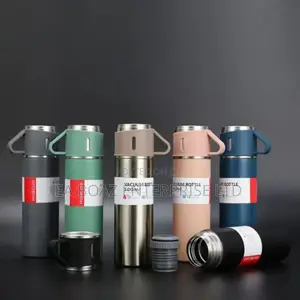 2 In 1 Stainless Vacuum Thermo Flask Set For Keeping Hot/Cold Liquid