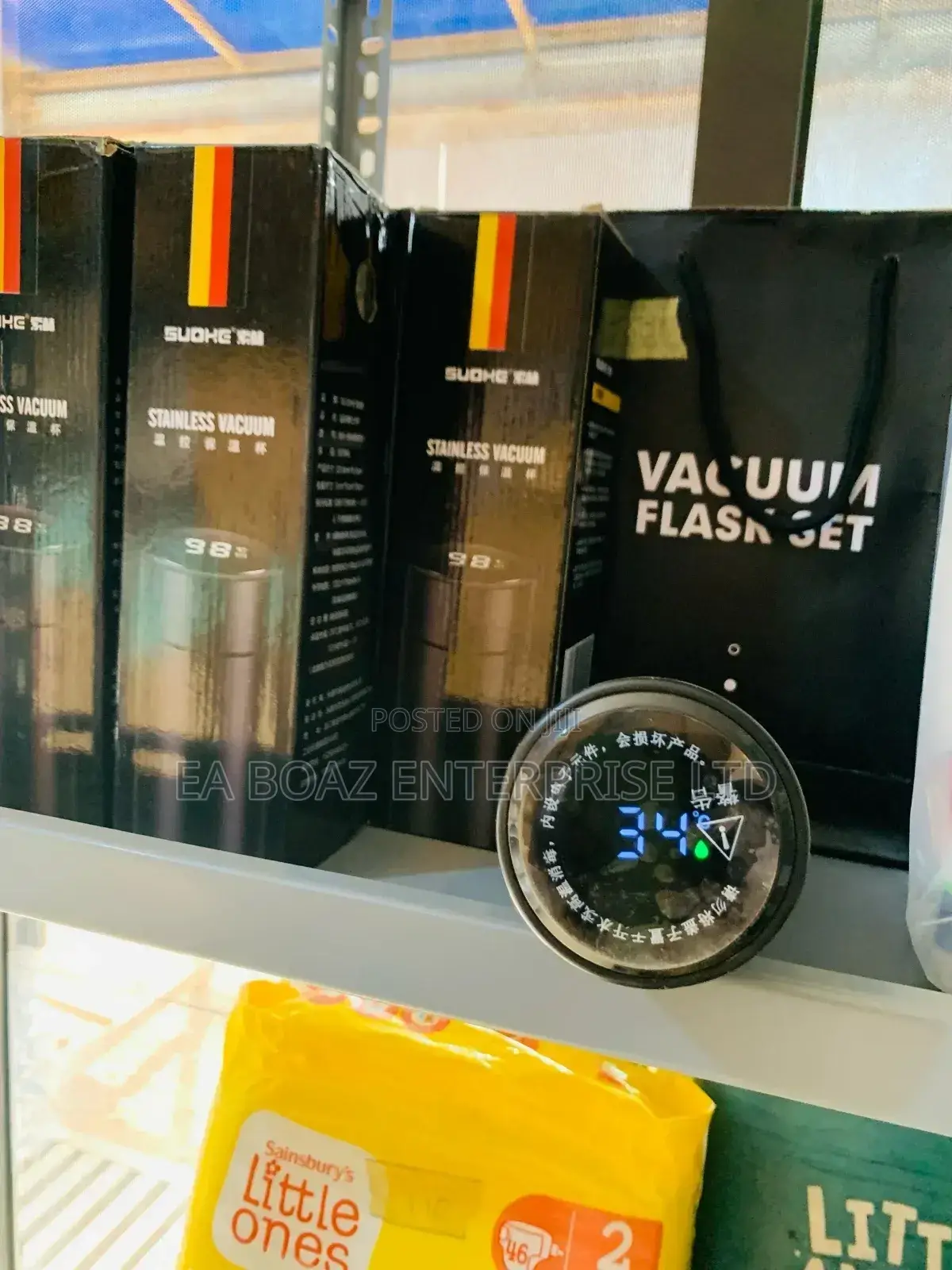 Water Bottle With Led Temperature Display For Hot/Cold Beverages