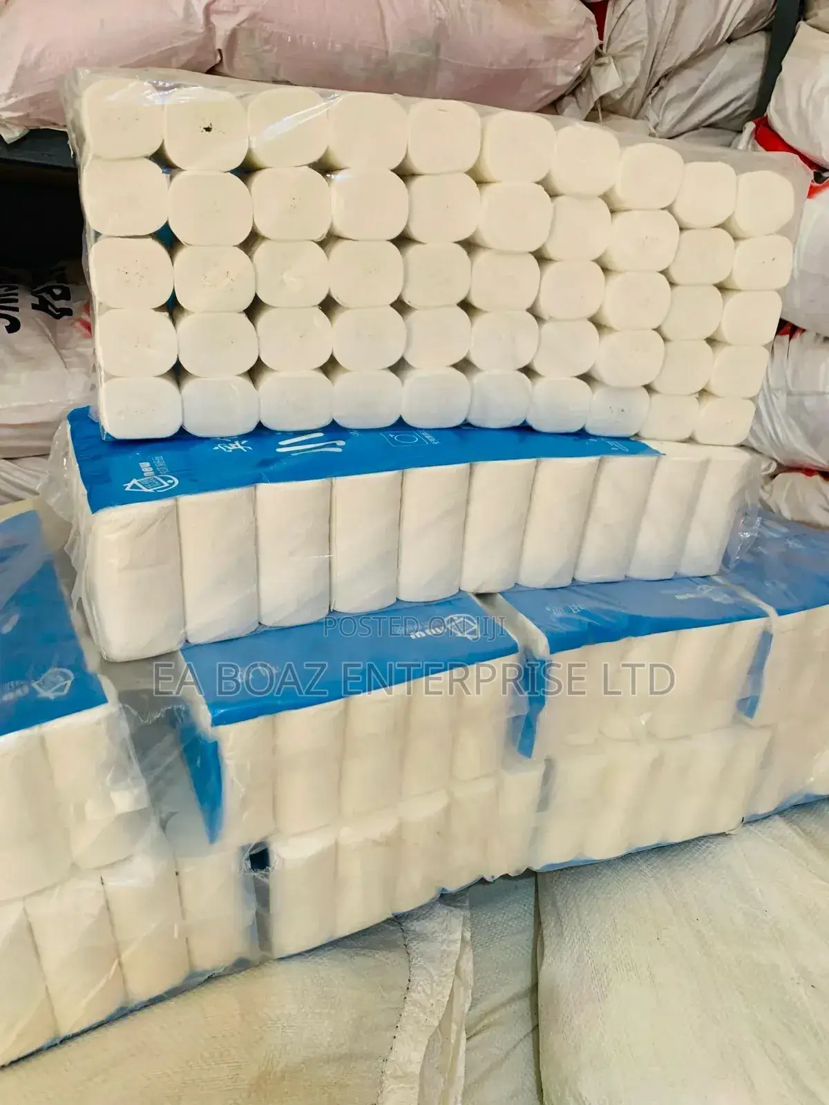 50 Rolls 4 Layers Toilet Paper Ultra Soft Wood Roll, Bathroom Tissue