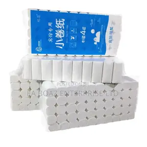 50 Rolls 4 Layers Toilet Paper Ultra Soft Wood Roll, Bathroom Tissue