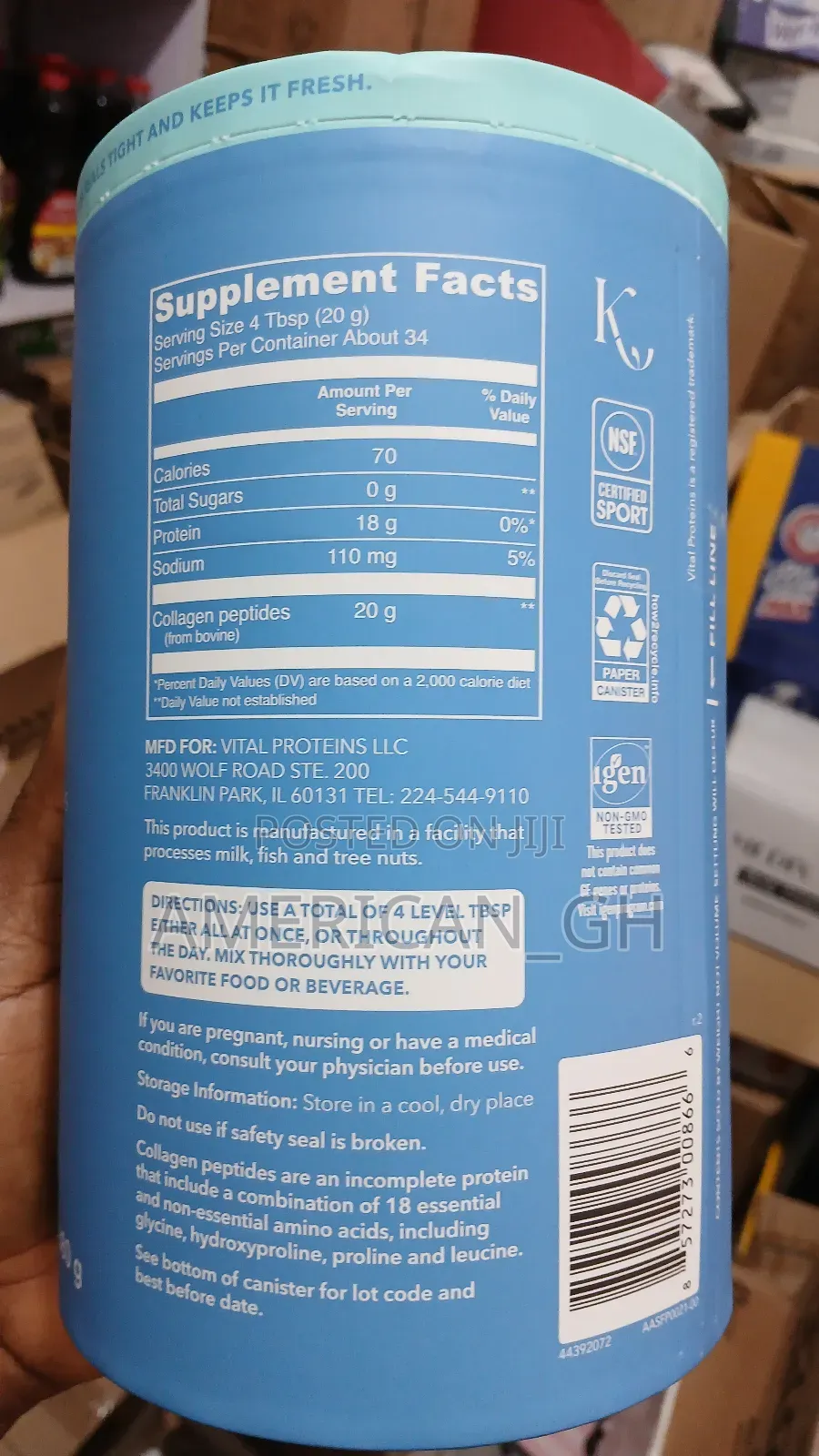 Vital Protein Collagen Peptides (680g)