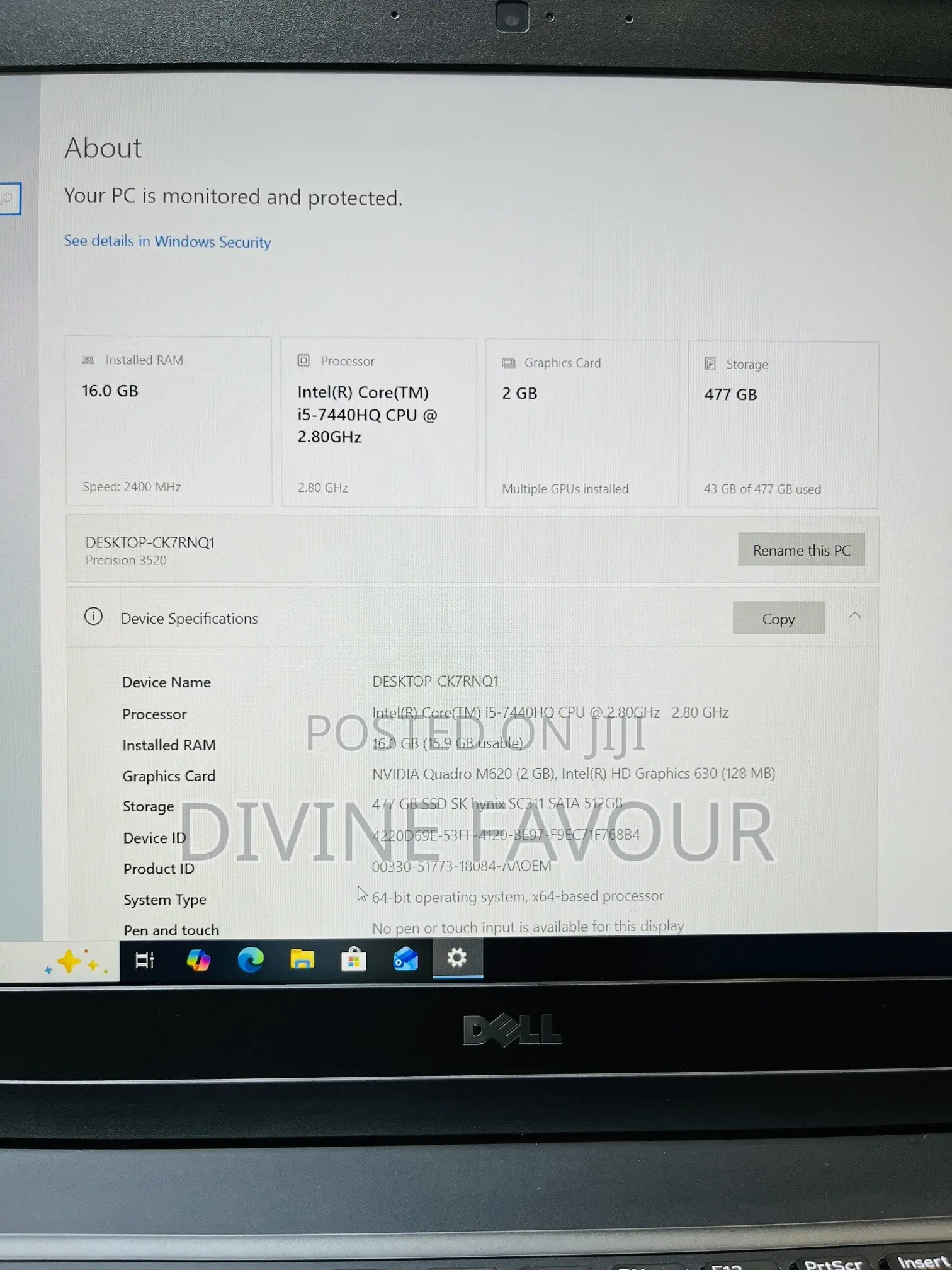 Laptop Dell Latitude 3520 16GB Intel Core I5 SSD 512GB