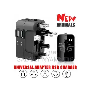 International Universal Travel Adapter (With 2 Usb Ports)