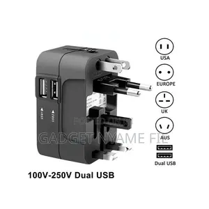 International Universal Travel Adapter (With 2 Usb Ports)