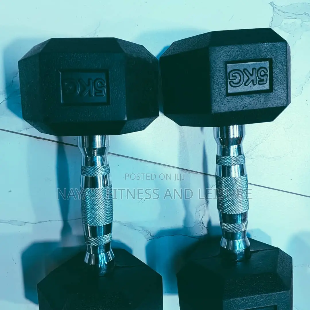 5kg Pair Dumbbells Hex