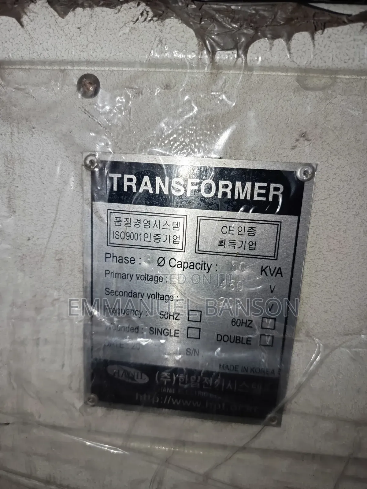 50kva 120v 60hz Transformer