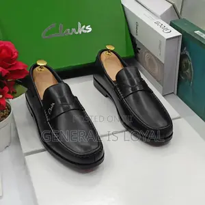 Clarks Black Men’S Leather Loafers Shoe