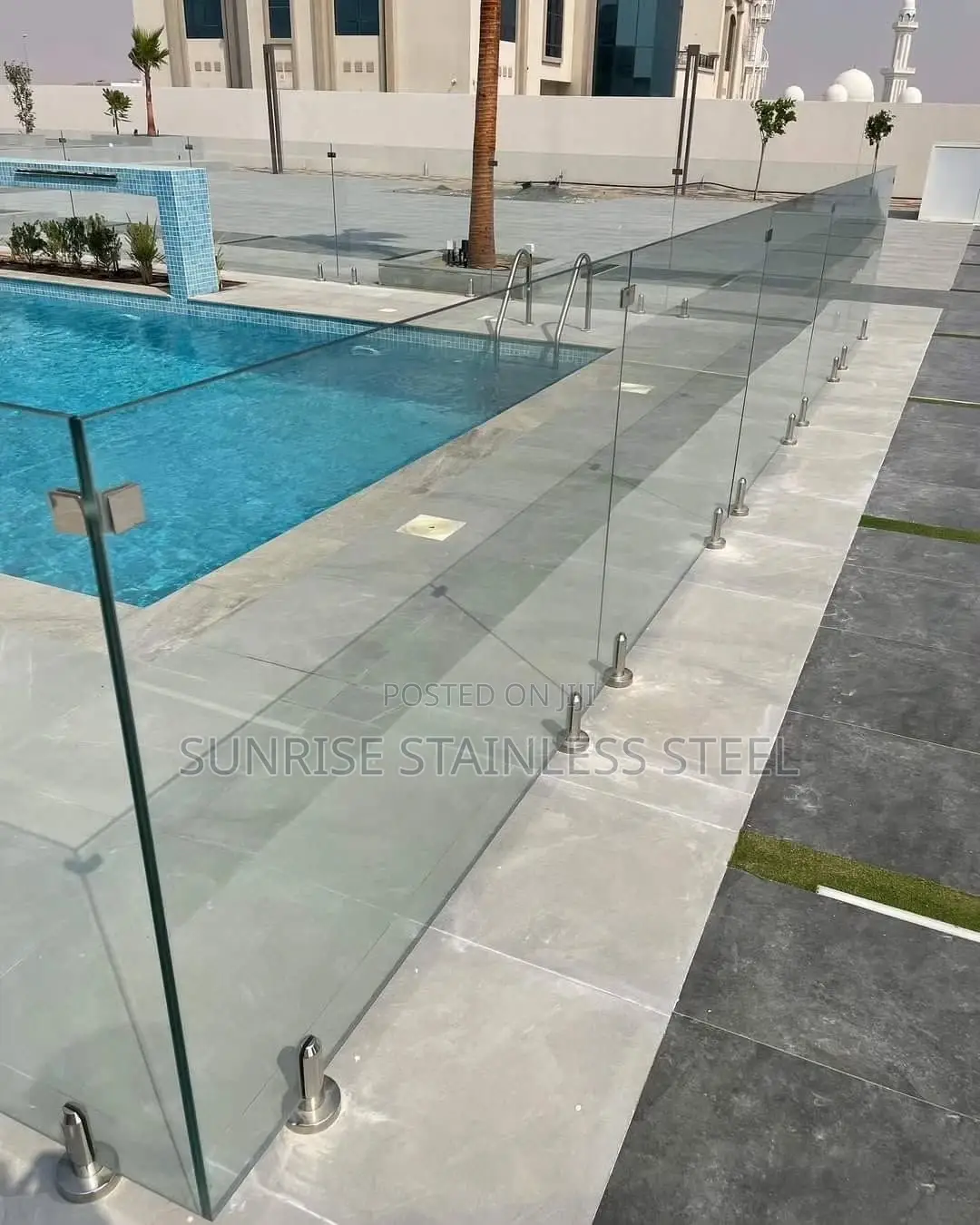 Sunrise Stainless Plain Glass Balustrade