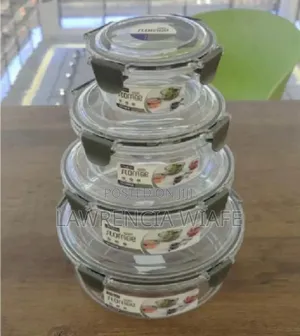 4pcs Storage Bowls With Plastic Lid