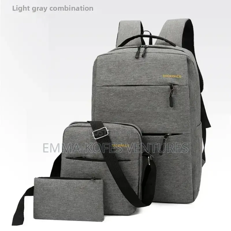 Classic 3 In 1 Backpack For School/Work/Business -black