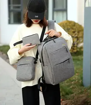 Classic 3 In 1 Backpack For School/Work/Business -black