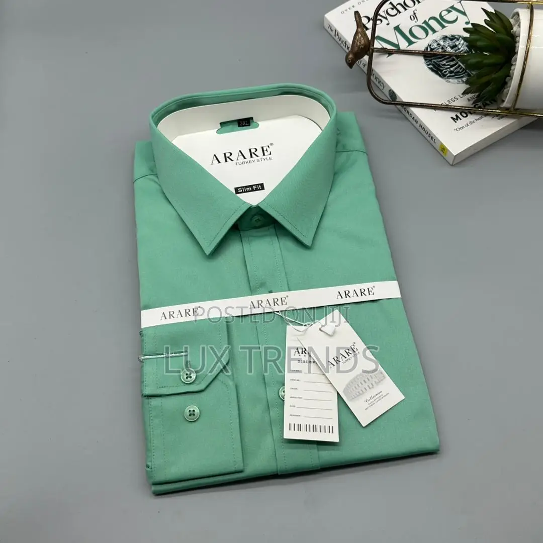 Formal Long Sleeves Plain Shirts for Men