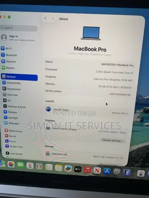 Laptop Apple MacBook Pro 2020 16GB Intel Core i5 SSD 1T