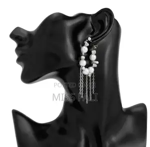 Classy Statement Drop Earrings With Pearls