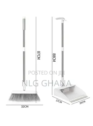 Long-Handled Brush and Dustpan Set, Upright Standing Dust. Tvx26495