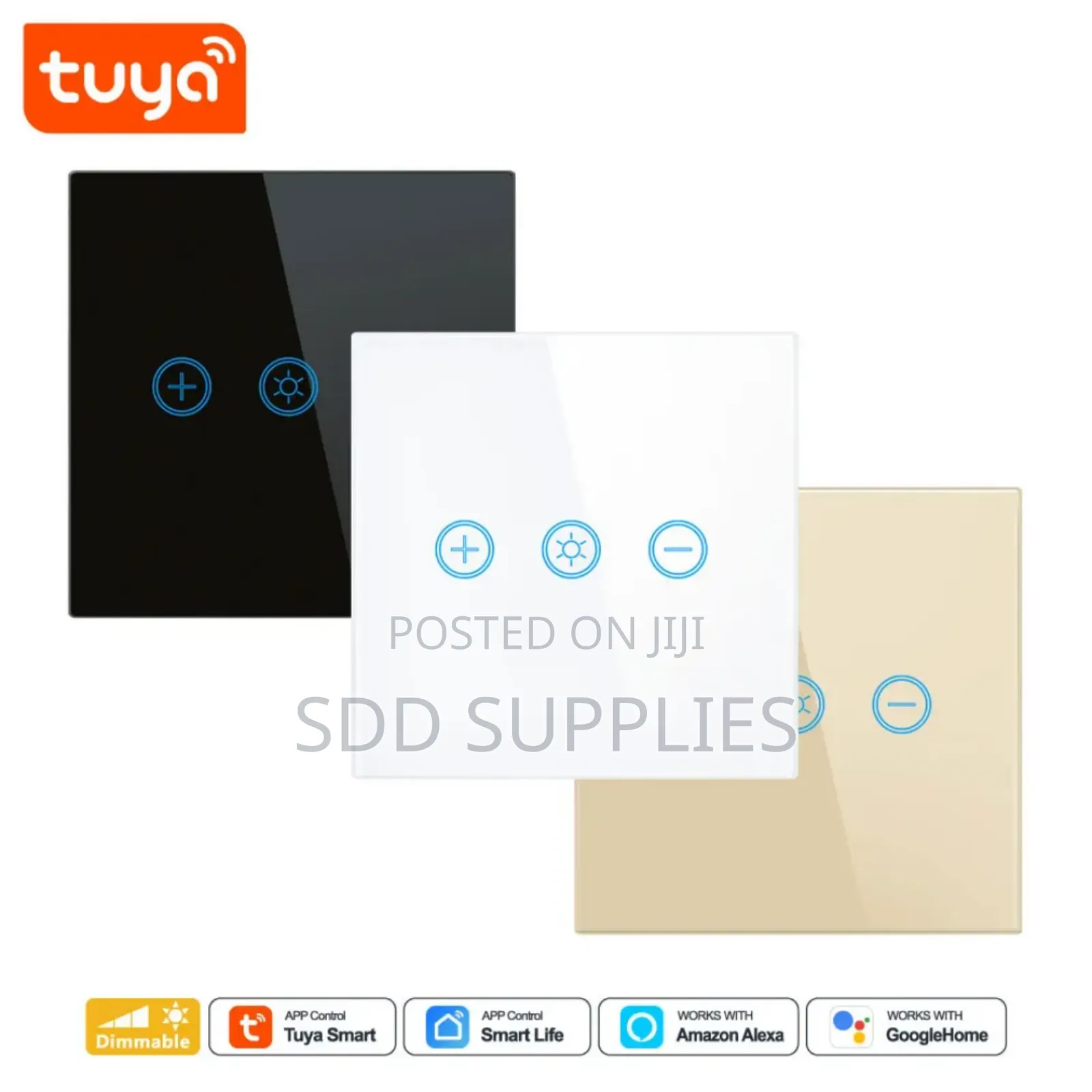 Black/White Tuya Smart Wifi/Zigbee Dimmer Switches