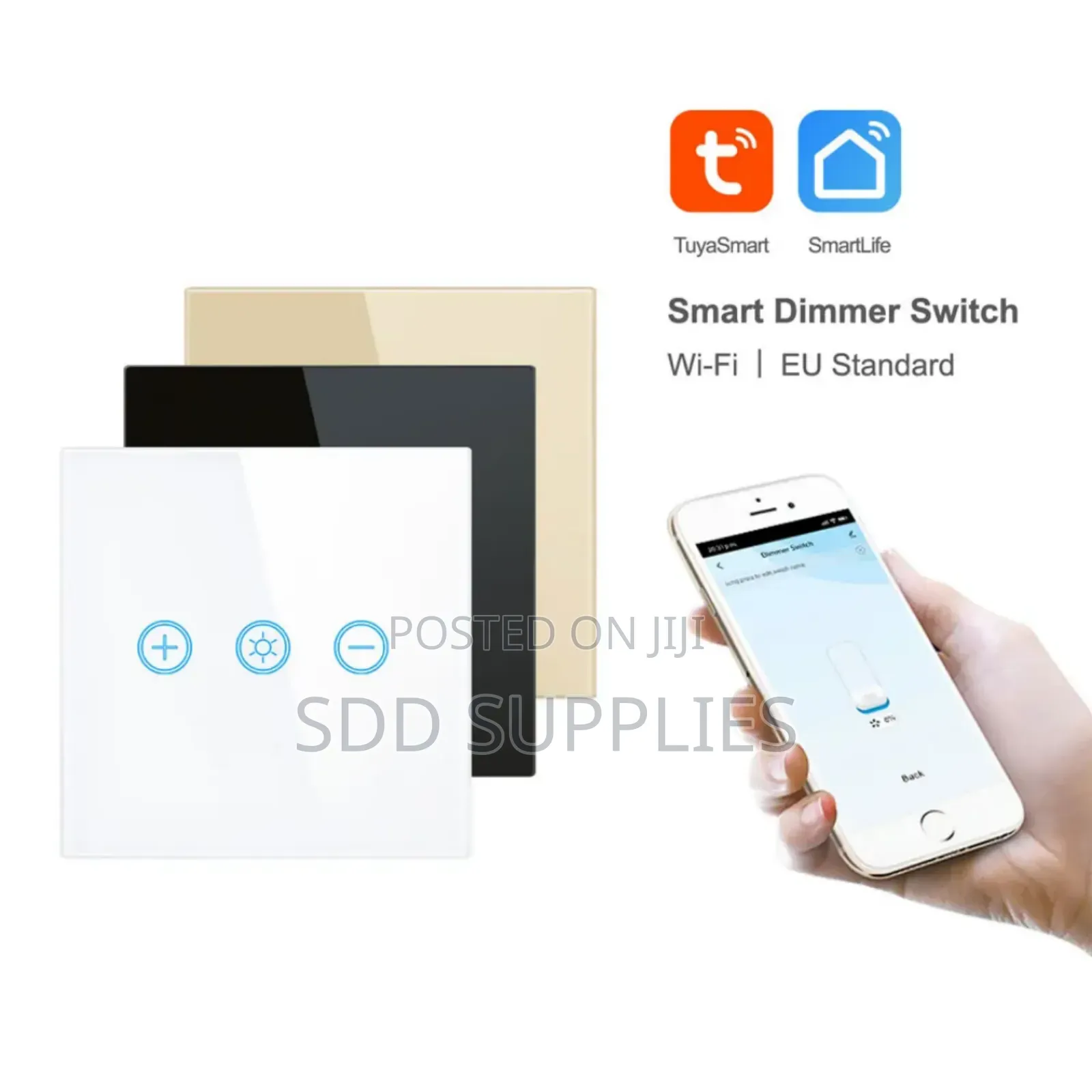Black/White Tuya Smart Wifi/Zigbee Dimmer Switches