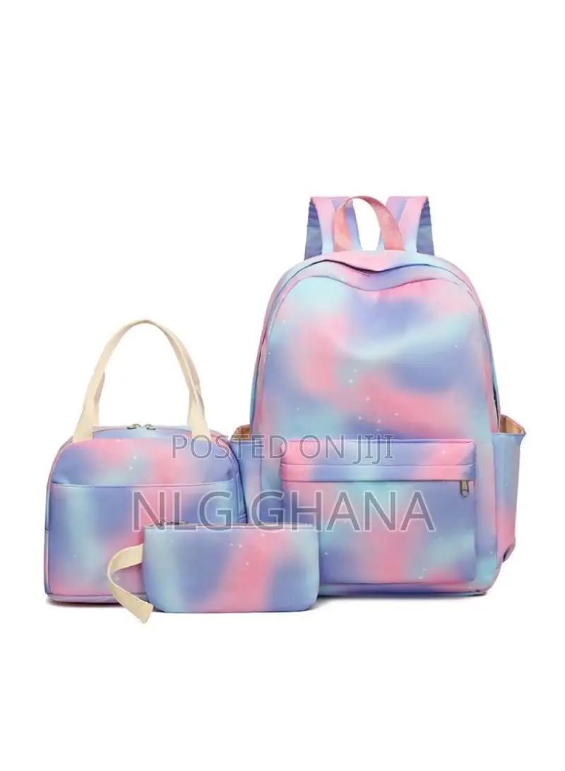 3pcs / Set High Capacity Backpack Tie-Dyed Kids School Bag. Tvx16924