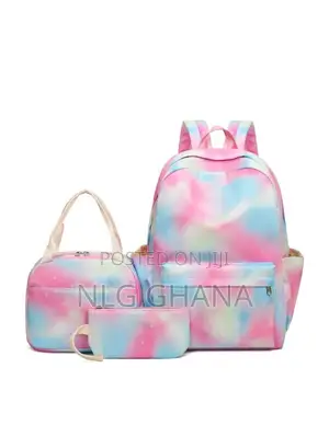 3pcs / Set High Capacity Backpack Tie-Dyed Kids School Bag. Tvx16924