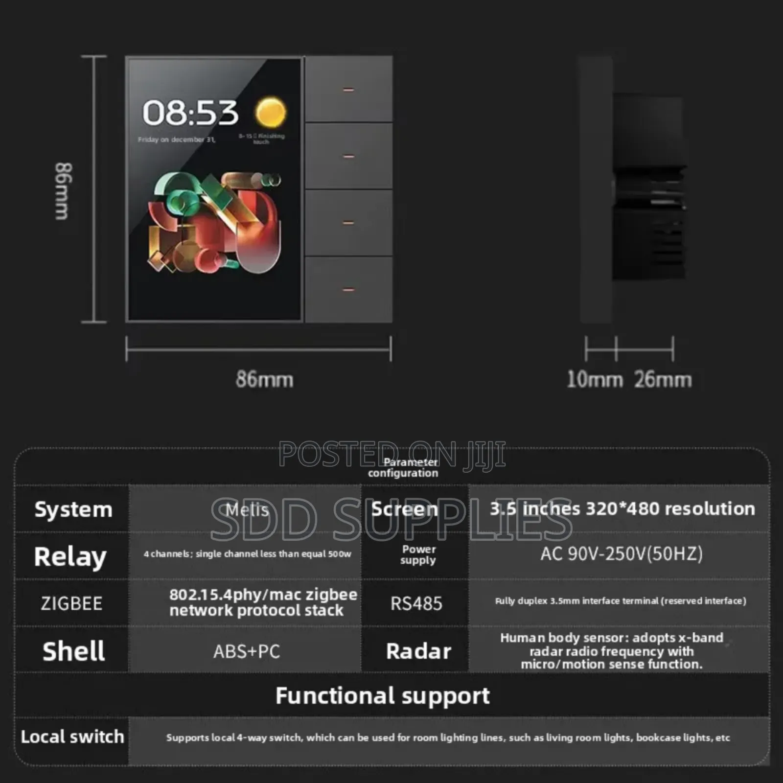Best Mini Smart Home Control Panel With 4 Gangs Switch+ Inbuilt Zigbee ...