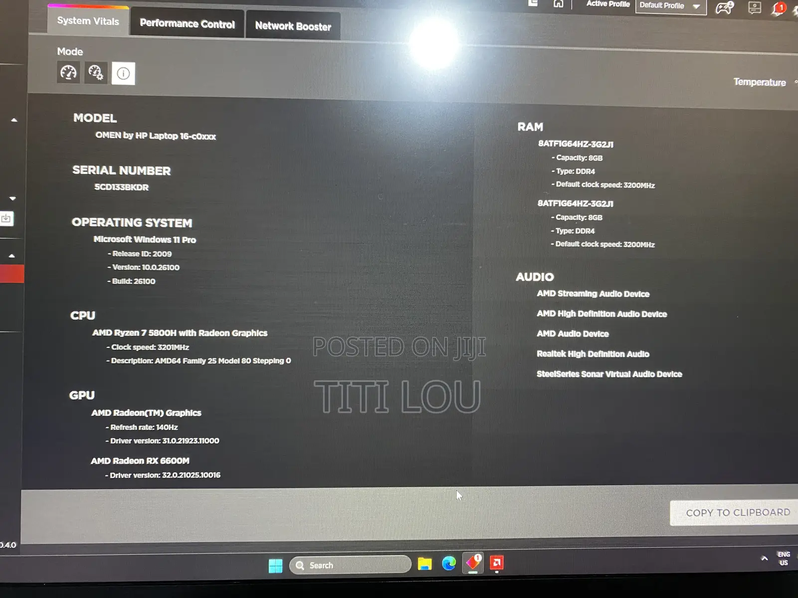 Laptop HP Omen 16 16GB AMD Ryzen 7 SSD 1T
