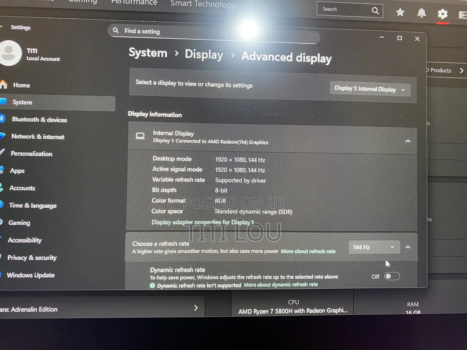 Laptop HP Omen 16 16GB AMD Ryzen 7 SSD 1T