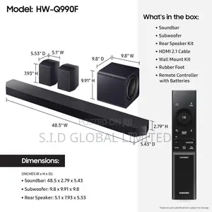 2025 Hw-q990f Samsung 11.1.4ch 756w Sound Bar  Dolby Atmos