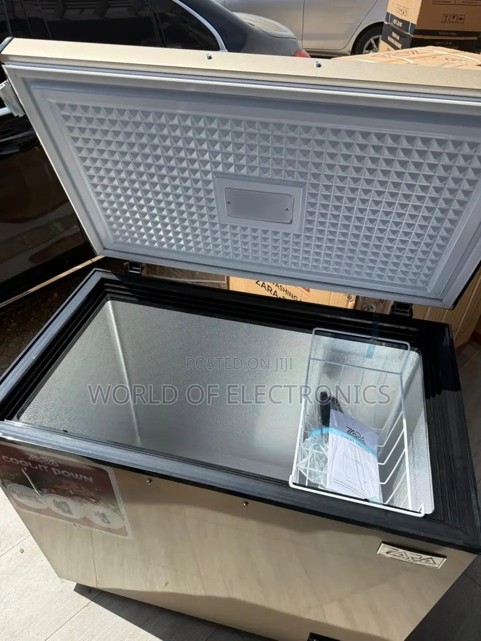 Available Now at Store Chest Zara 238l Chest Freezer Gold