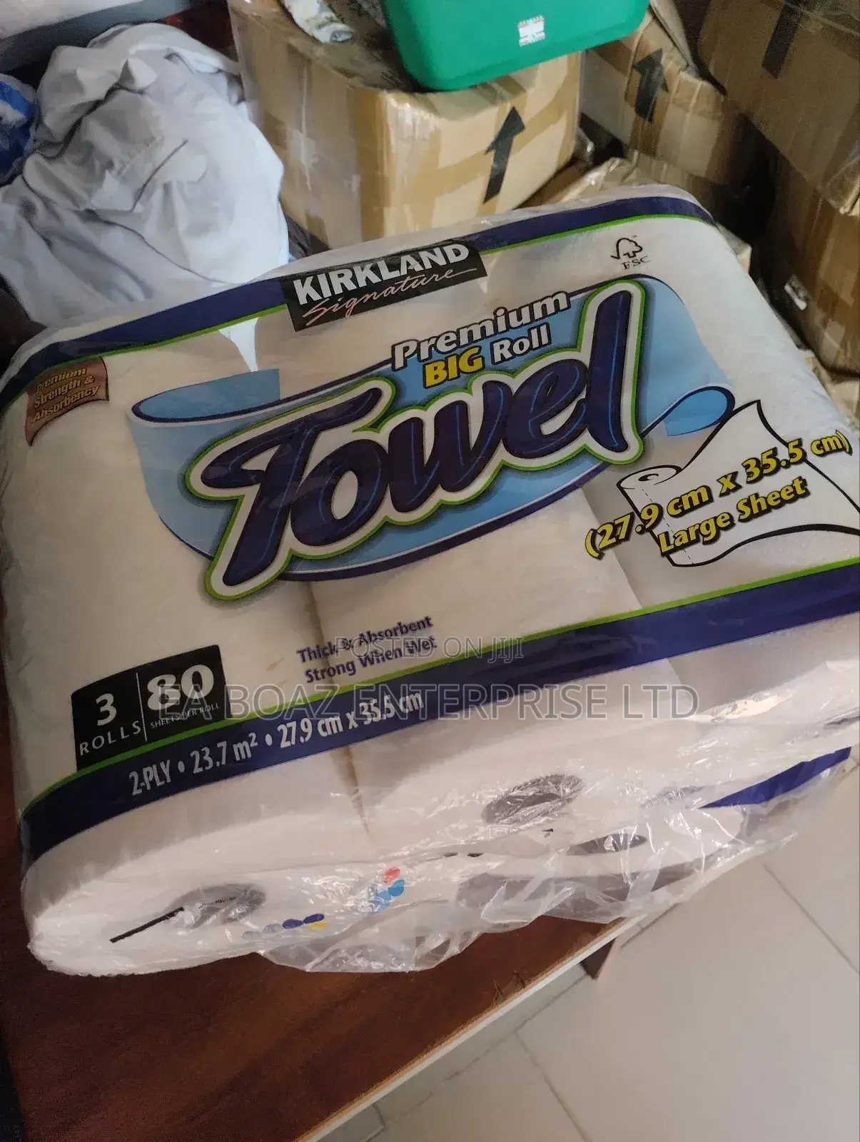 Kirkland Signature Kitchen Roll Towel, Thick Absorbent 12pacx 80 Sheet