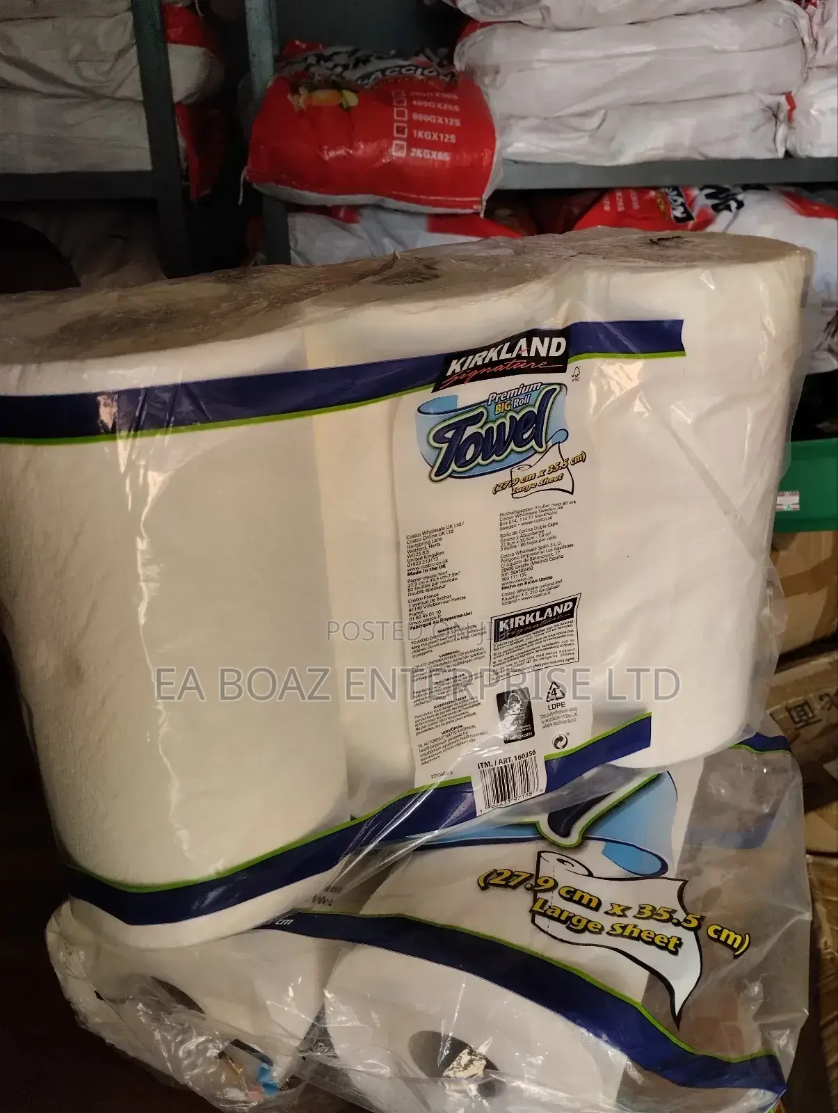 Kirkland Signature Kitchen Roll Towel, Thick Absorbent 12pacx 80 Sheet
