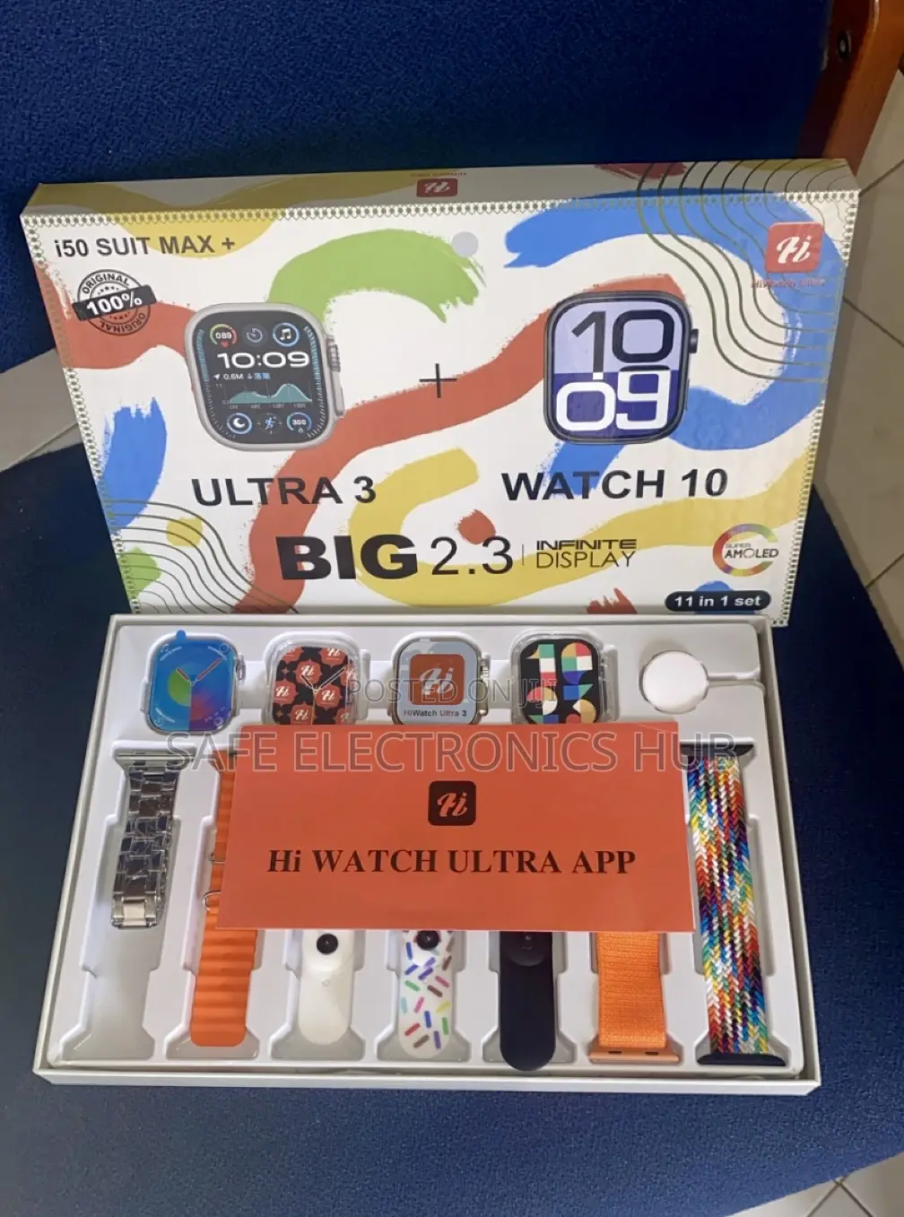 I50 Suit Couple Smart Watch (2 Watches + 7 Straps)