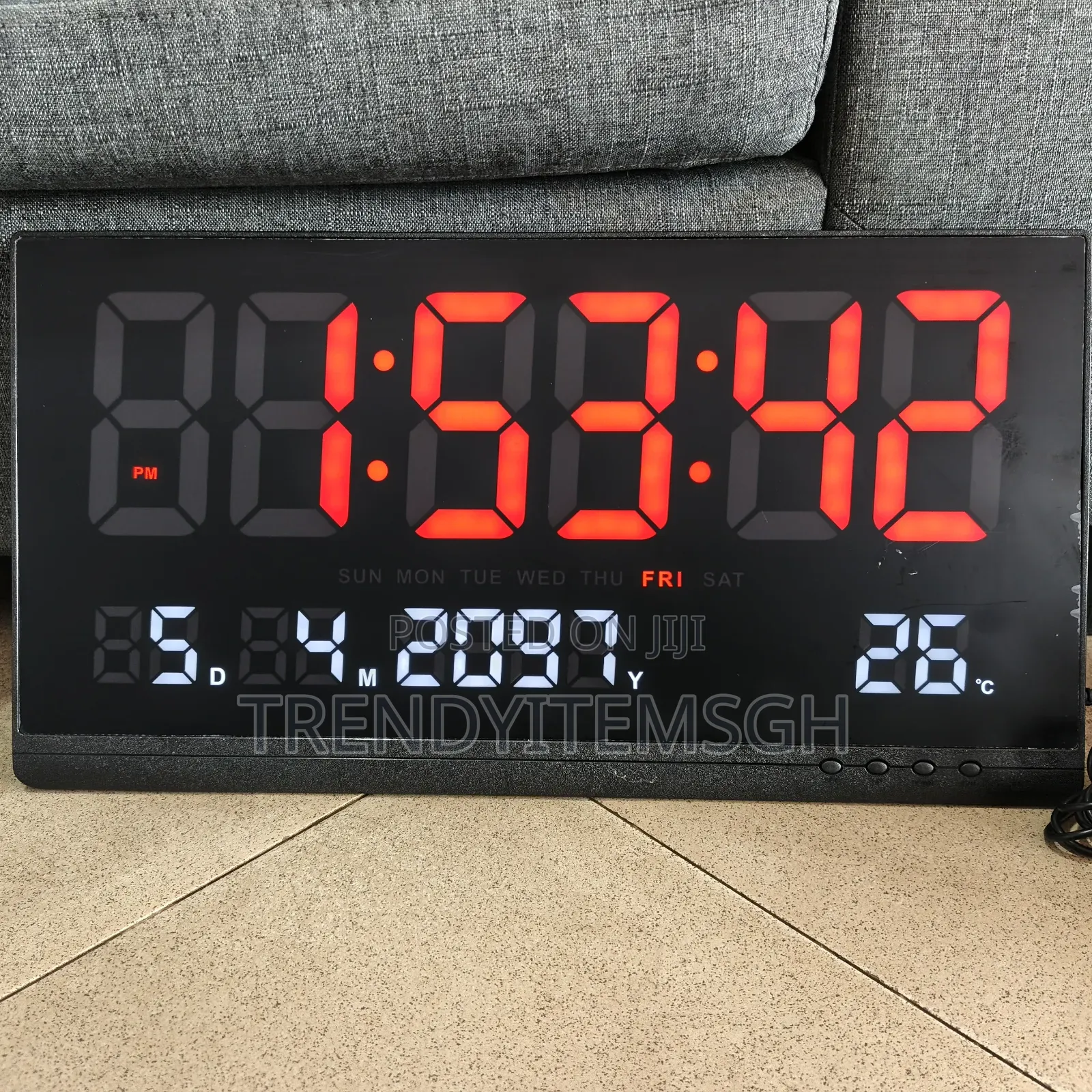 Large Digital Wall Mounted Clock Display