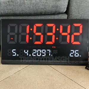 Large Digital Wall Mounted Clock Display
