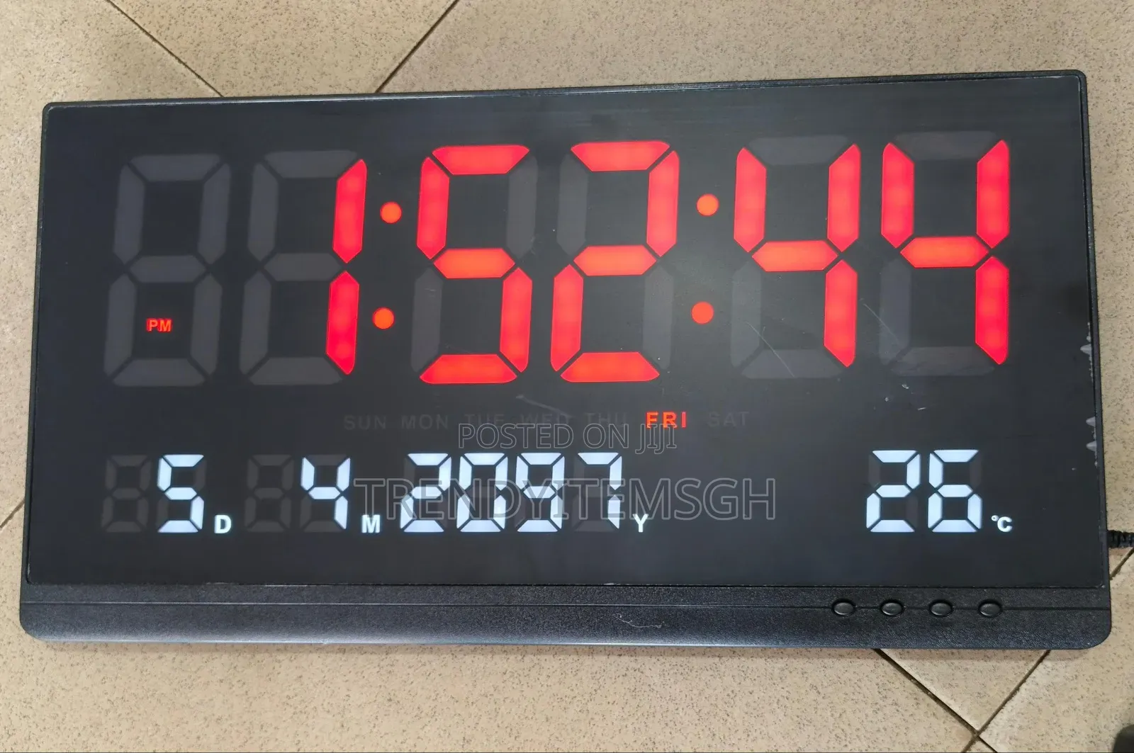 Large Digital Wall Mounted Clock Display